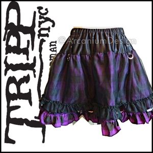 Tripp tutu mall Goth gothic lolita dark Academia bondage plaid D ring garters 2X